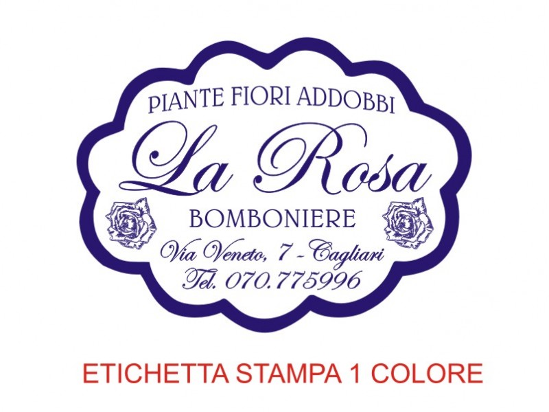 KIt 200 Etichette Adesive Personalizzate Fiori di Pesco